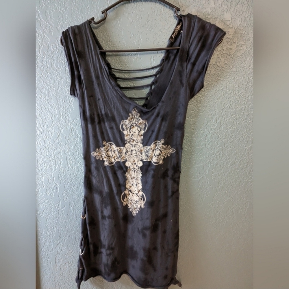 Dark blue tie dye dress from boutique